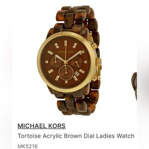 Michael Kors Women’s Tortoise acrylic watch